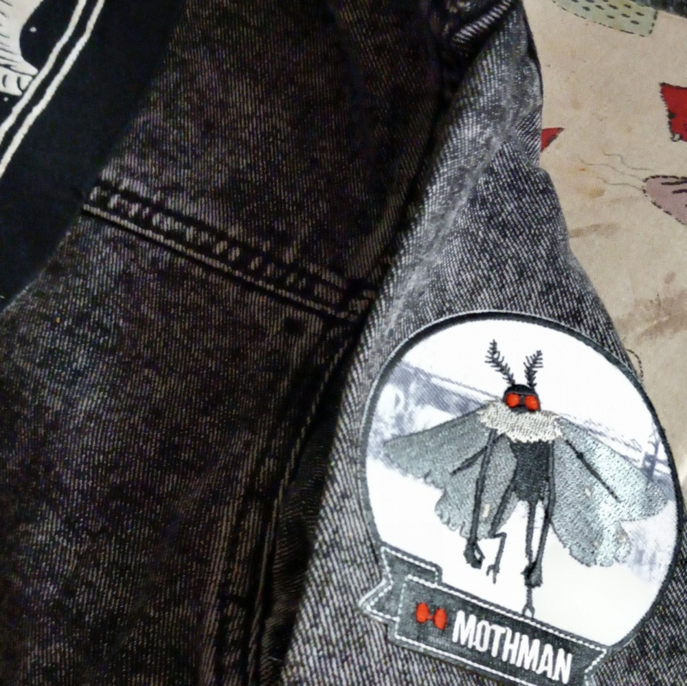 SOLD @MARKET! Nosferatu! Horror movie lovers cropped acid washed jacket - Picture 7 of 16